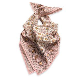 Lightweight Colorful Cotton Paisley Floral Ethnic Boho Print Bandana Purse Scarf